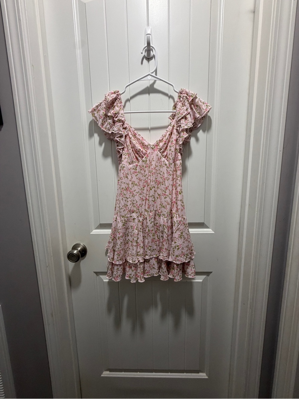 Altar'd State Pink Floral V-Neck Dress